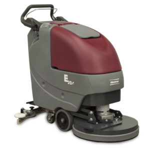 E20 Walk Behind Floor Scrubber from right angle